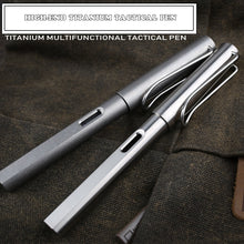 Load image into Gallery viewer, High-End 2-IN-1 Titanium TC4 Tactical Fountain Pen Self Defense Business Writing Pen Outdoor EDC Tool Christmas Gift
